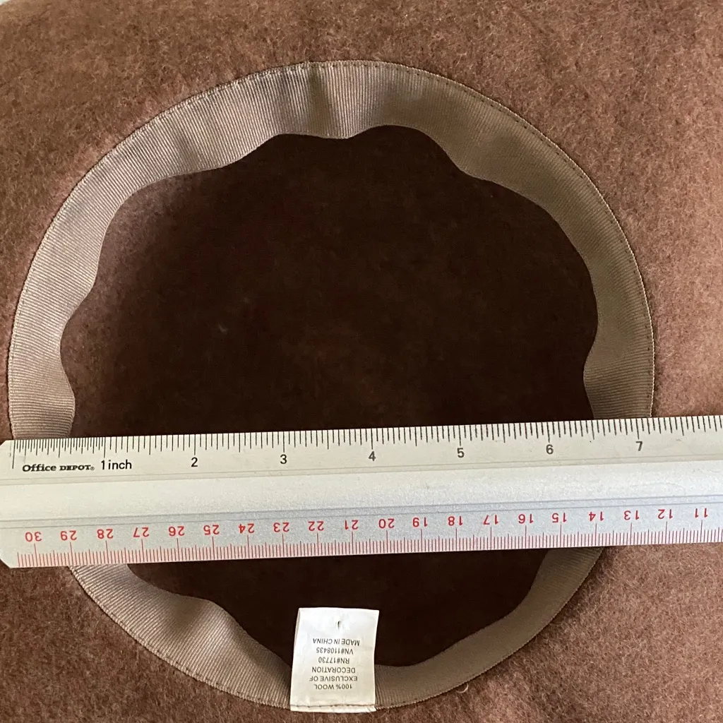 Universal Threads Women’s Universal thread Brown Wide-Brim Wool Hat fall winter - Image 4