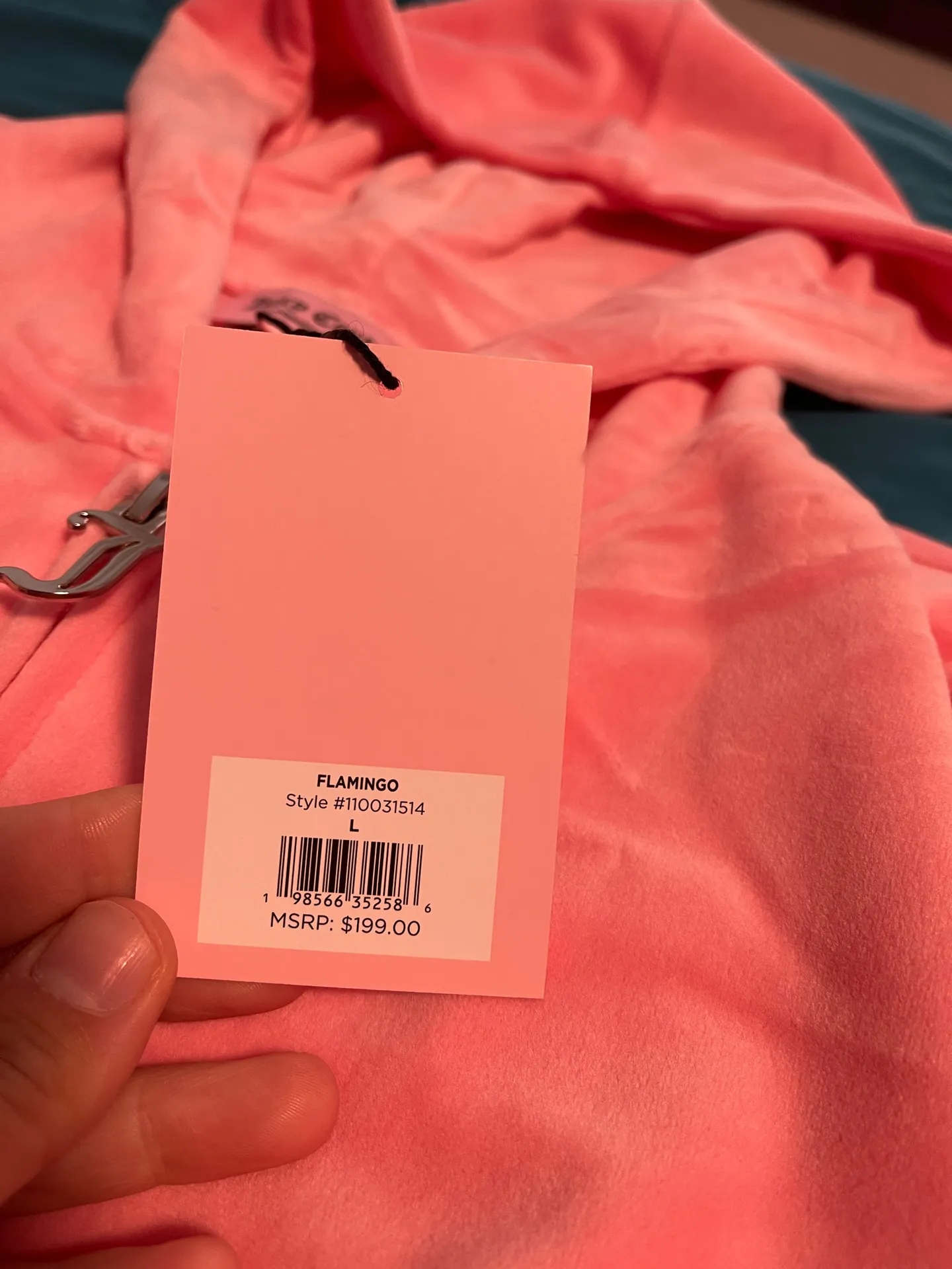 NWT juicy couture classic velour track suit L - Image 4