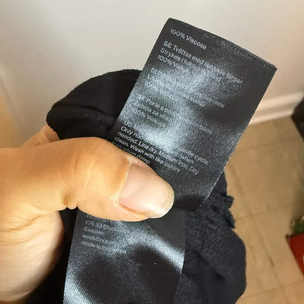 Weekday Verna Black Button Front Shirt Dress - Image 4