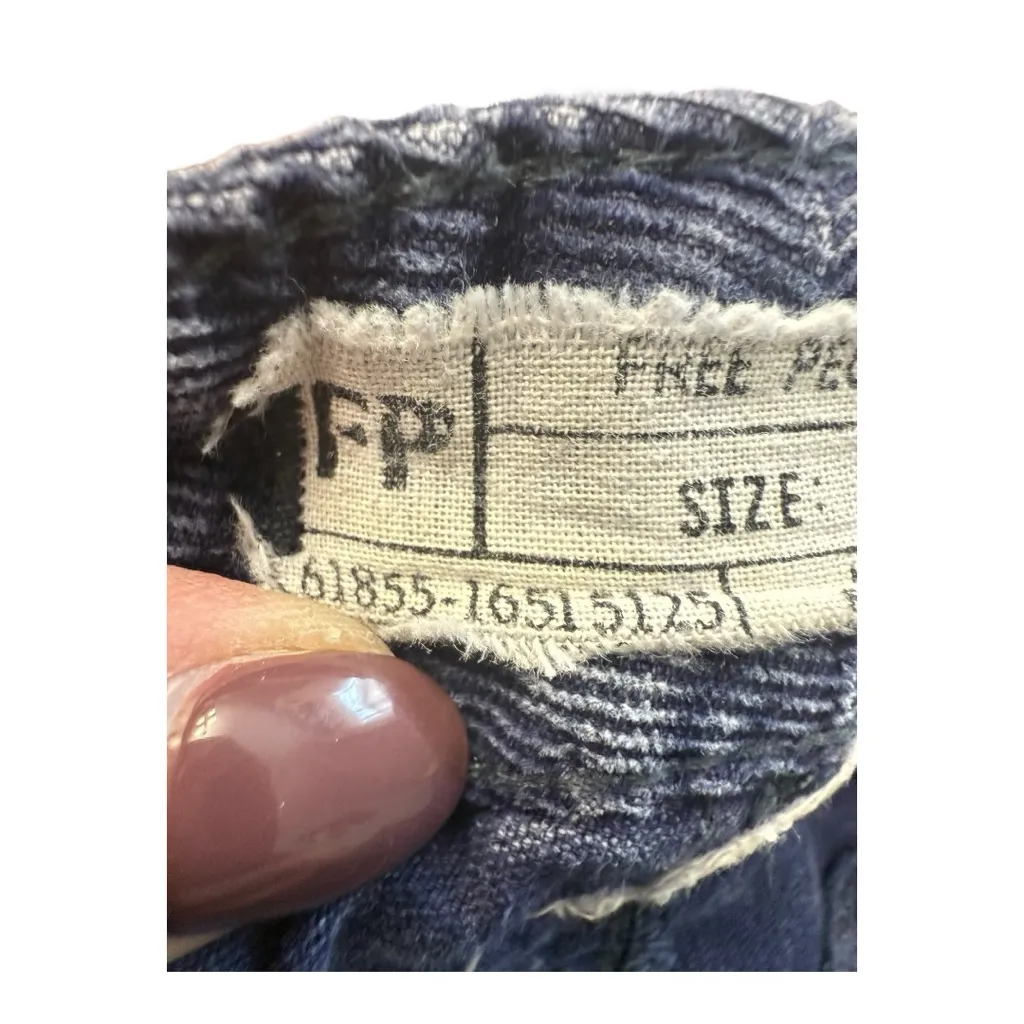 Free People Acid Wash Corduroy Skinny Pants Blue Size 29 - Image 7