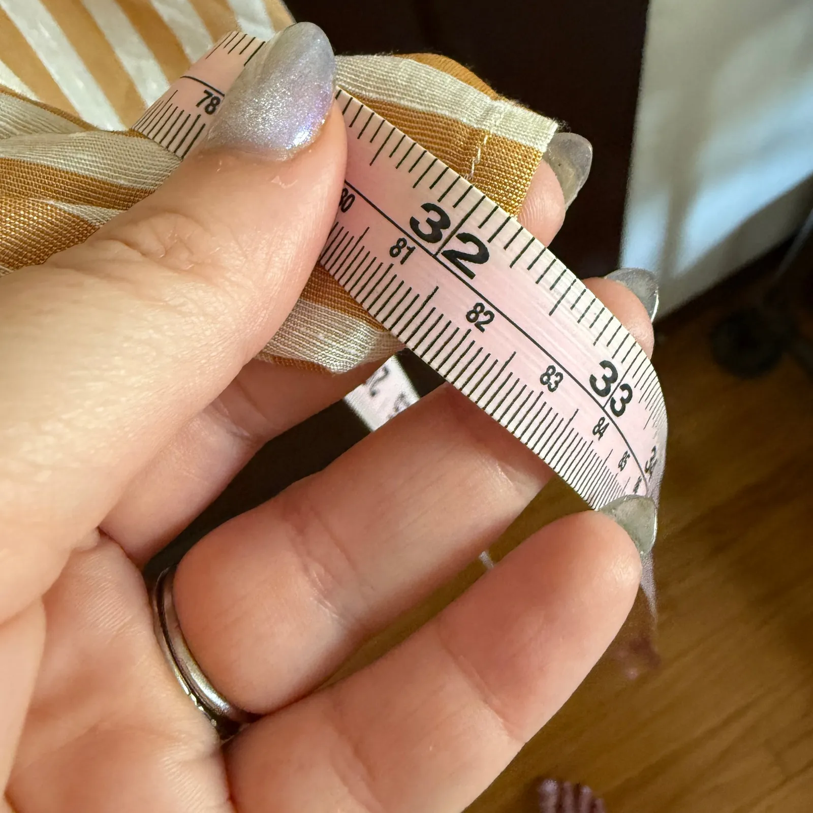 JENNI KAYNE | Boyfriend Shirt in Mustard Stripe | Size XXL - Image 8