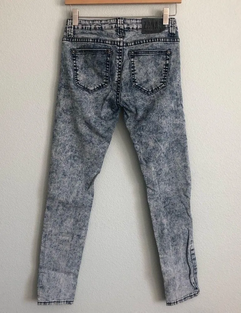 Zanadi Acid Wash Skinny Jeans. Size 7 - Image 4