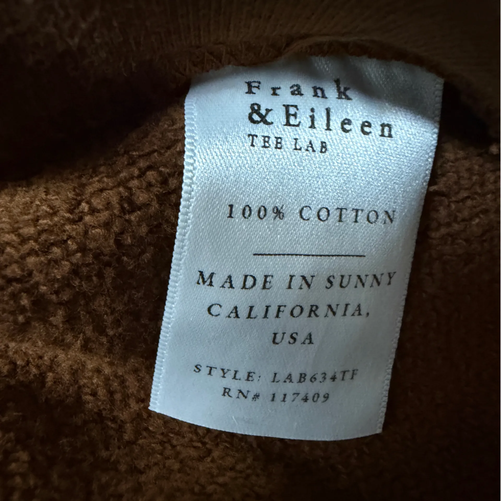 Frank & Eileen Catherine Sweatpant Triple Fleece Tee Lab Brown Fall Pants - Image 6