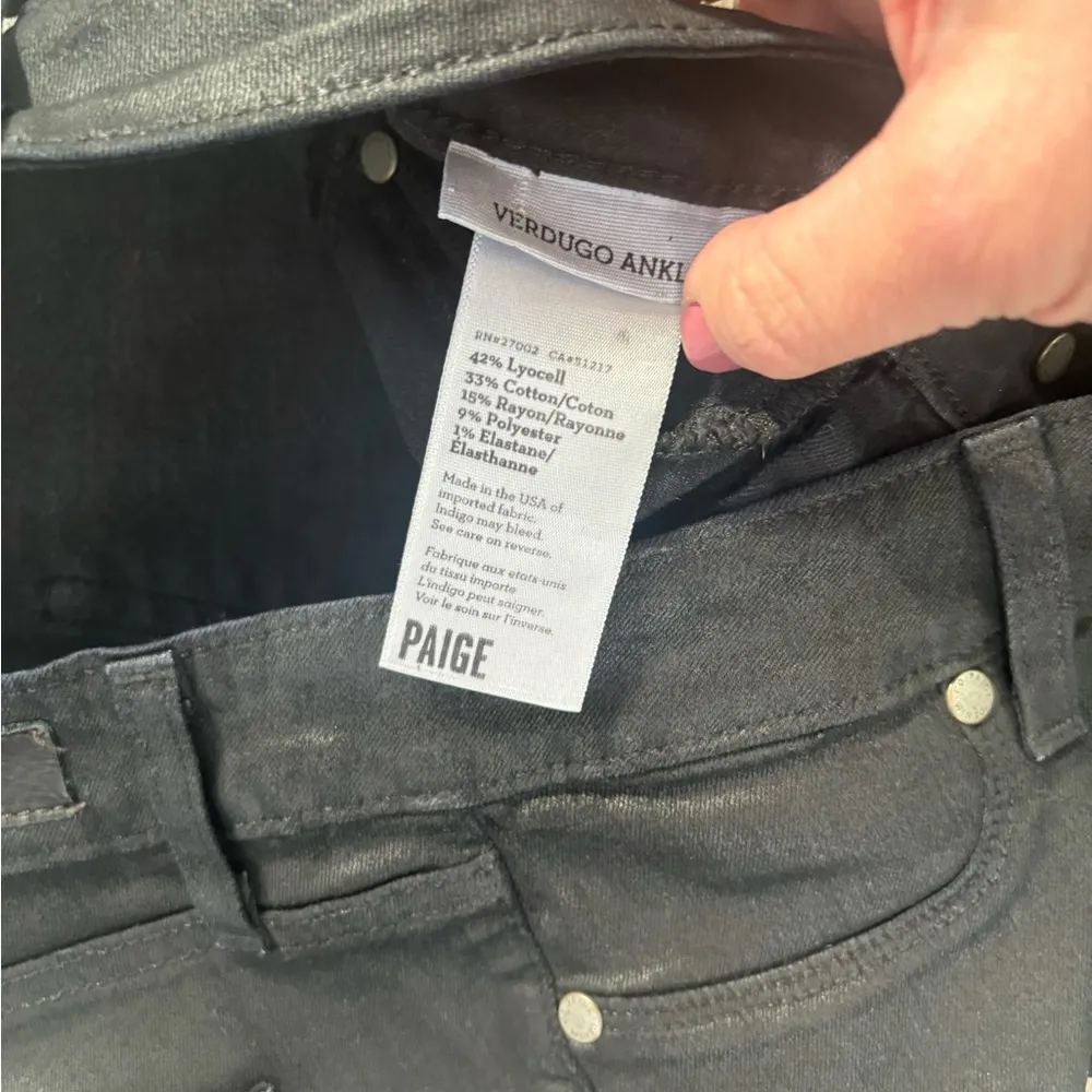 Paige Size 26, Verdugo Ankle Jeans, waist is 14, length is 28 - Image 3