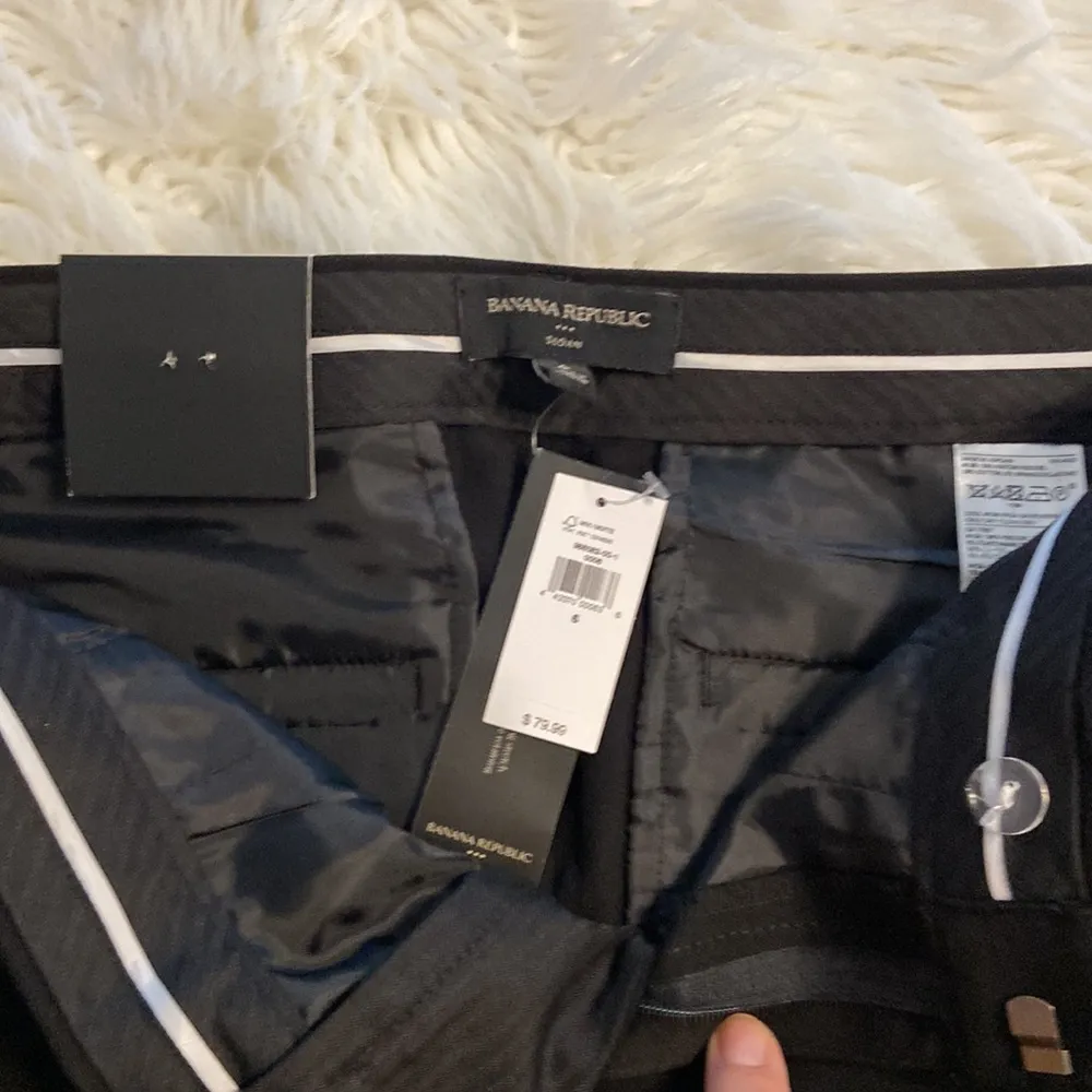Banana Republic Black Dress Pants Elegant Tapered Design size 6 brand new - Image 11
