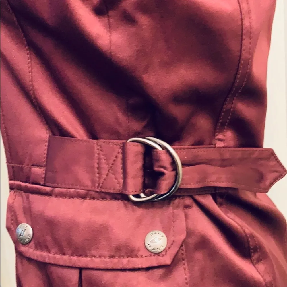 DKNY  JEANS burgundy jacket. EUC - Image 8