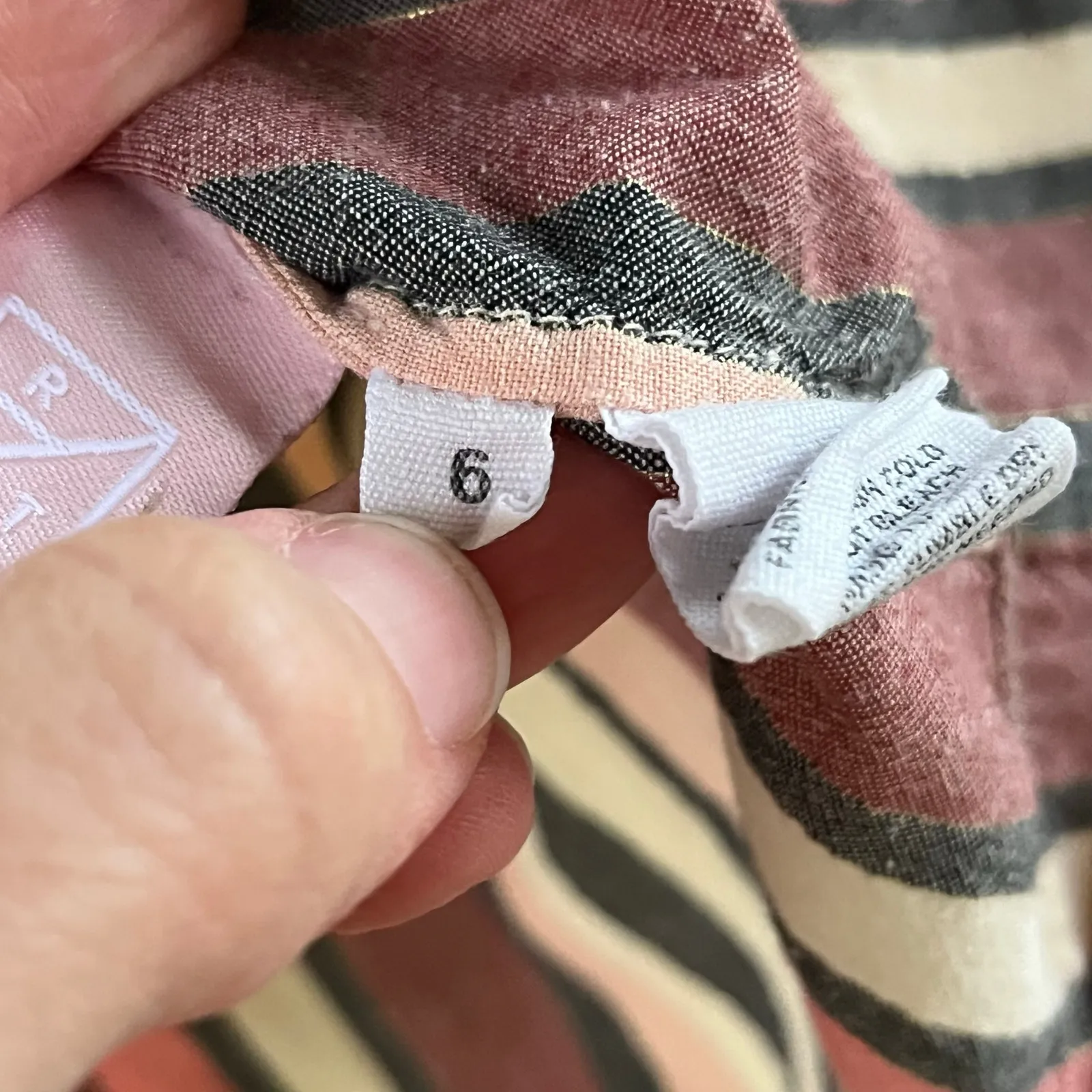 Ulla Johnson Women's Amba Pink Striped Cotton Top In Rosewood Size 6 - Image 6