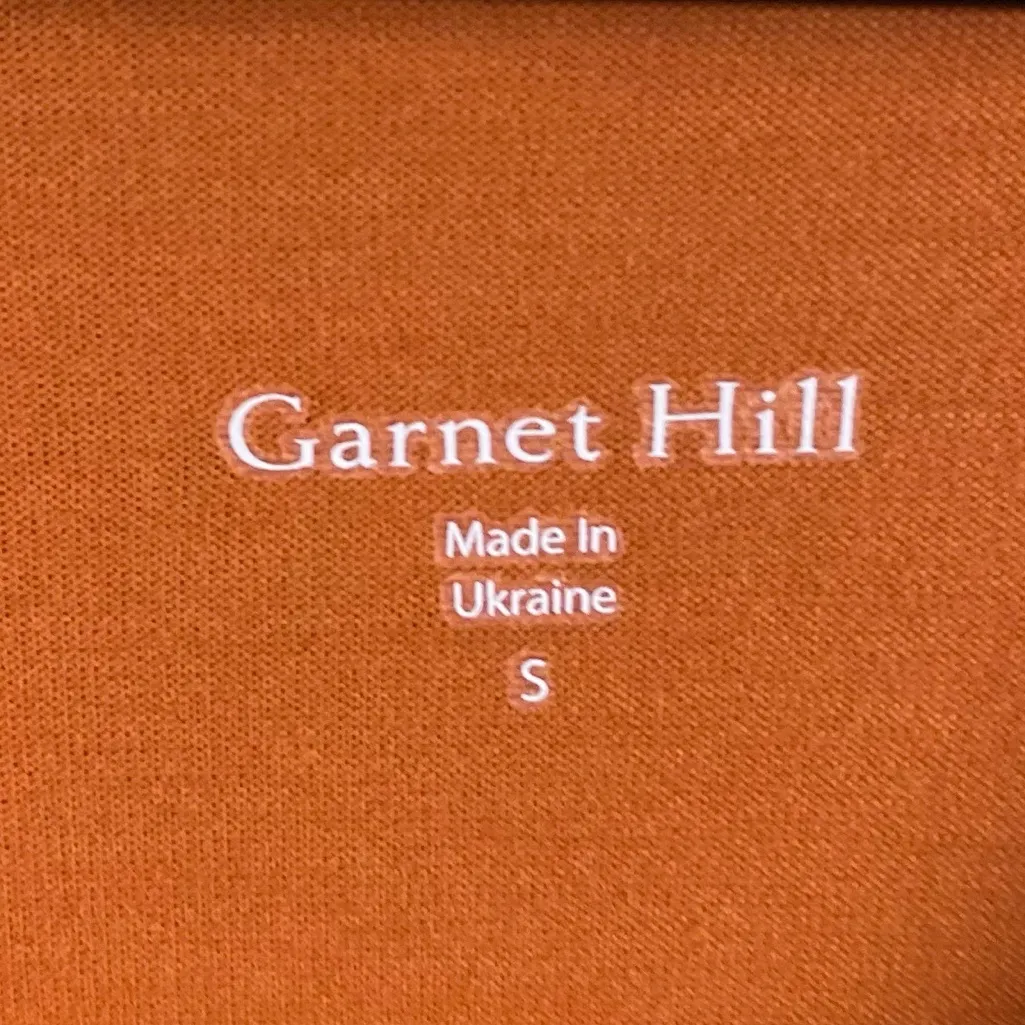 Garnet Hill Seamed Knit Trapeze Dress Women's Size Small Burnt Orange Solid Fall - Image 4