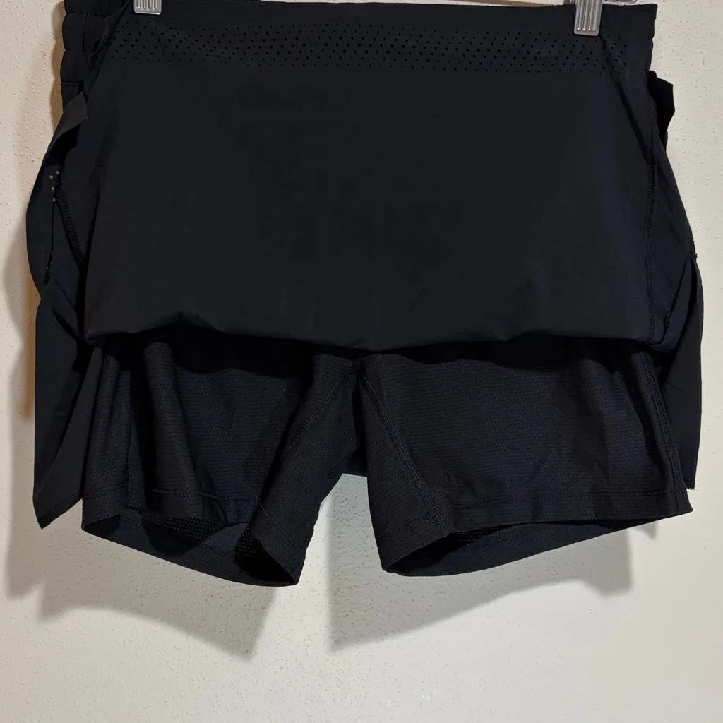 NEW TALL Athleta Baja Skort Black Lasercut Athletic Skirt Built-in Shorts 6T - Image 7