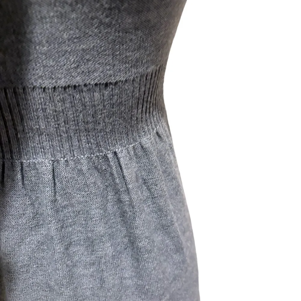 Ann Taylor  Gray Cowl Neck Sweater Short Sleeve Mini Dress XSP - Image 4