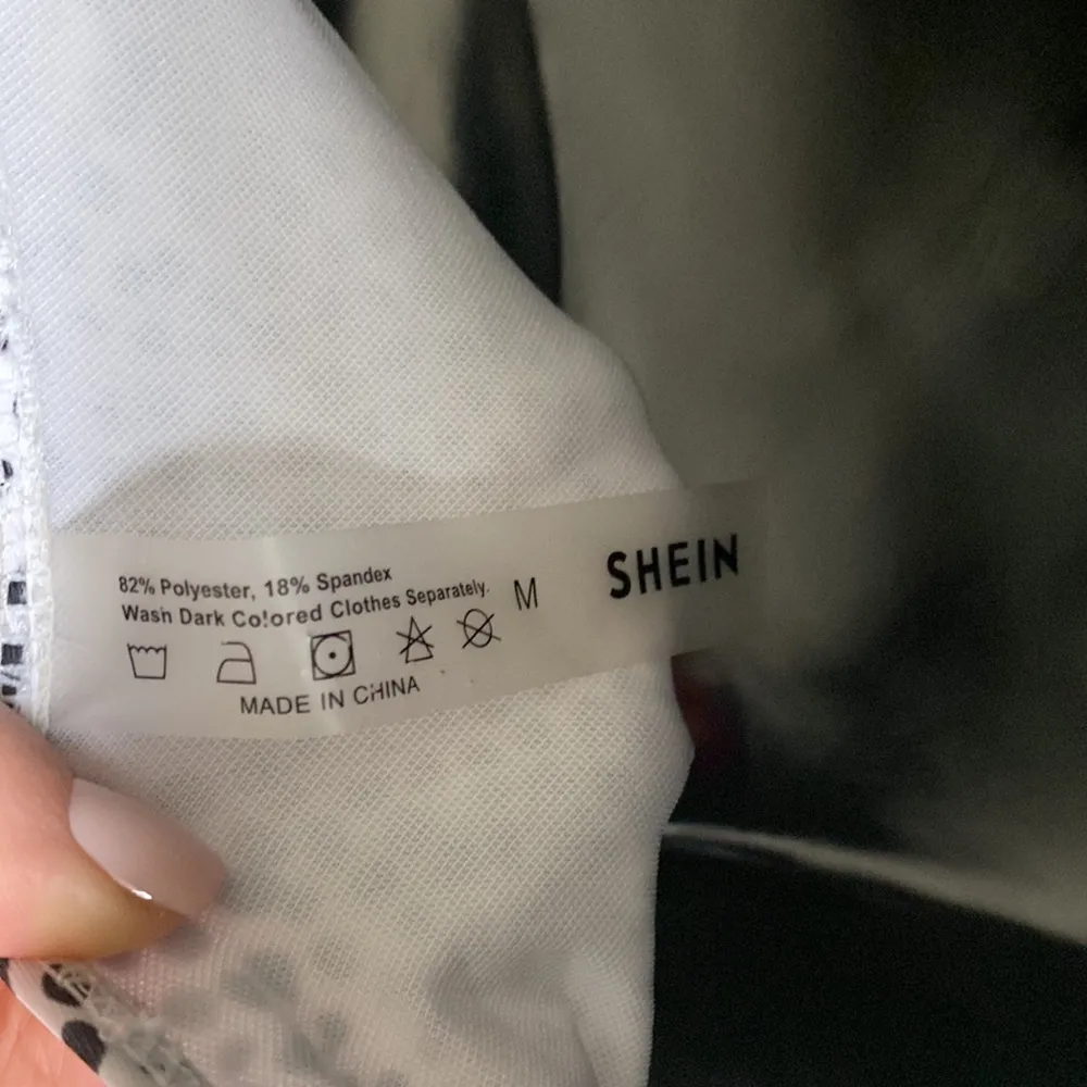 Dalmatian print white & black swimsuit set bathing suit bikini size medium - Image 6