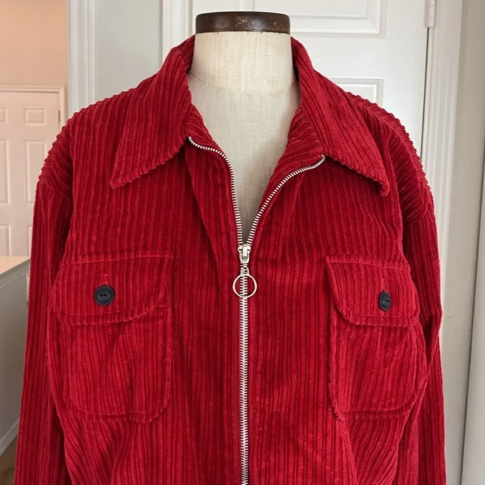 Tracy Evans Y2k corduroy cropped zip jacket - Image 9
