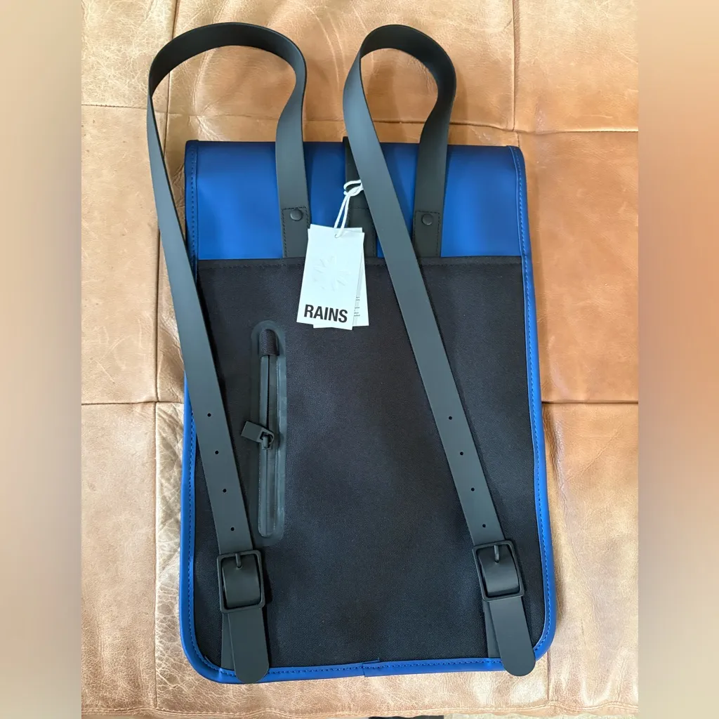RAINS Waterproof Backpack Blue - Image 7