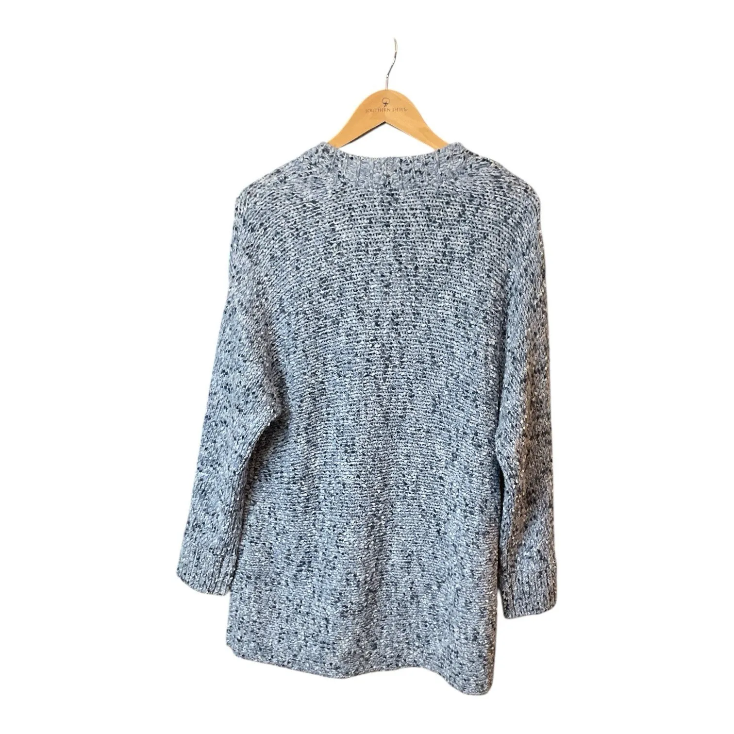 NWT J Jill Utopia Patch Pocket Cardigan LP Long Sleeve Chunky Knit Blue $119 Size undefined - Image 6