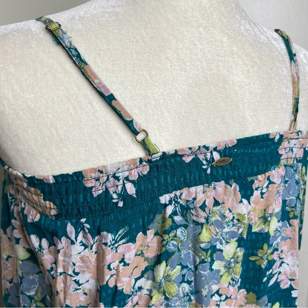 O’Neal Floral Tunic Tank Top or Mini Dress Spaghetti Straps Size Medium - Image 6