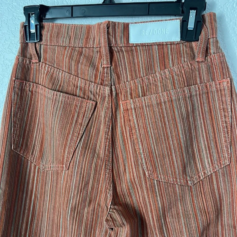 $210 NWT RE/DONE 70s BOOTCUT MULTI STRIPE PANTS SZ 25 - Image 7
