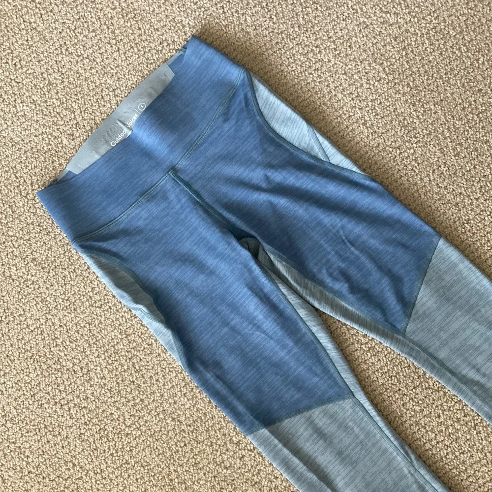 Outdoor Voices TechSweat 7/8 Tri-Tone Leggings Slate Provincial Blue Like NEW S - Image 5
