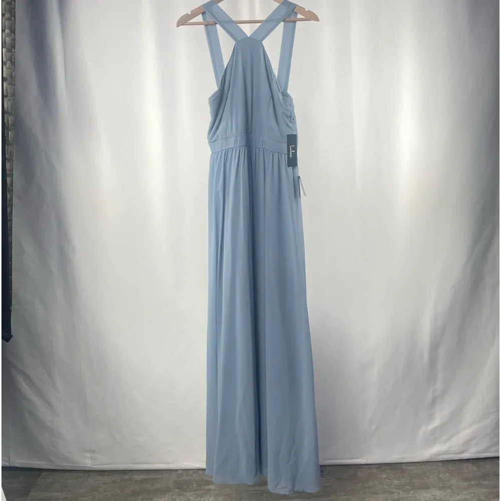 NWT Lulus Air of‎ Romance Maxi Dress in Slate Blue Size Large - Image 4