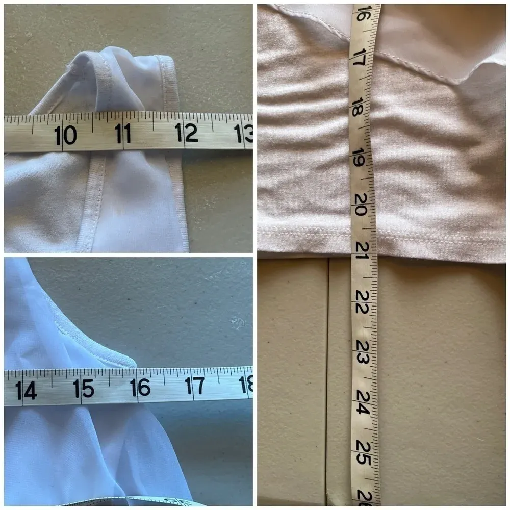 Aqua Sleeveless Asymmetric Overlay Tank Top Women’s S White Lightweight Classy - Image 6