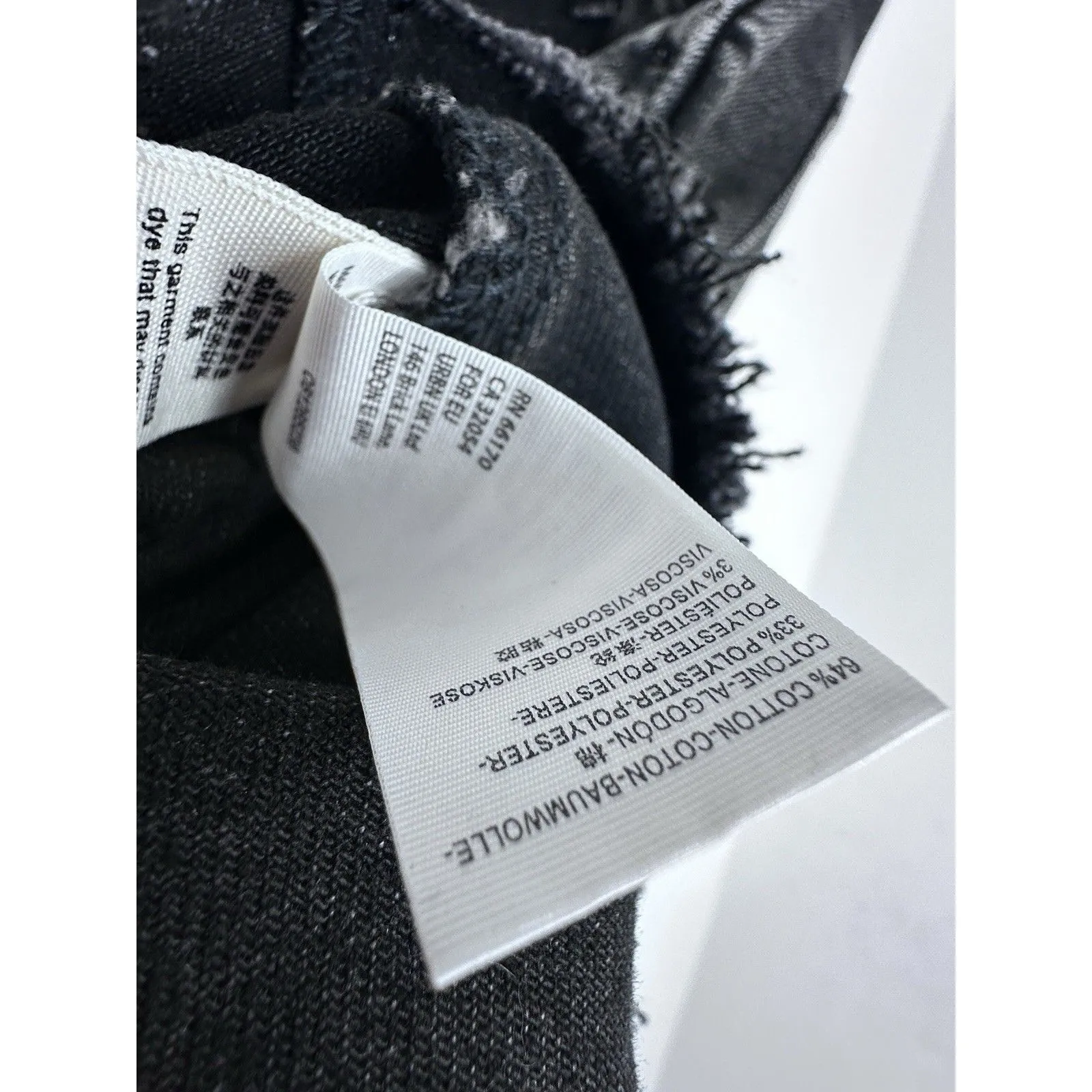 NWT Free People We The Free Brea Cutoff Denim Mini Skirt Black Sz 28 Grunge Y2K - Image 9