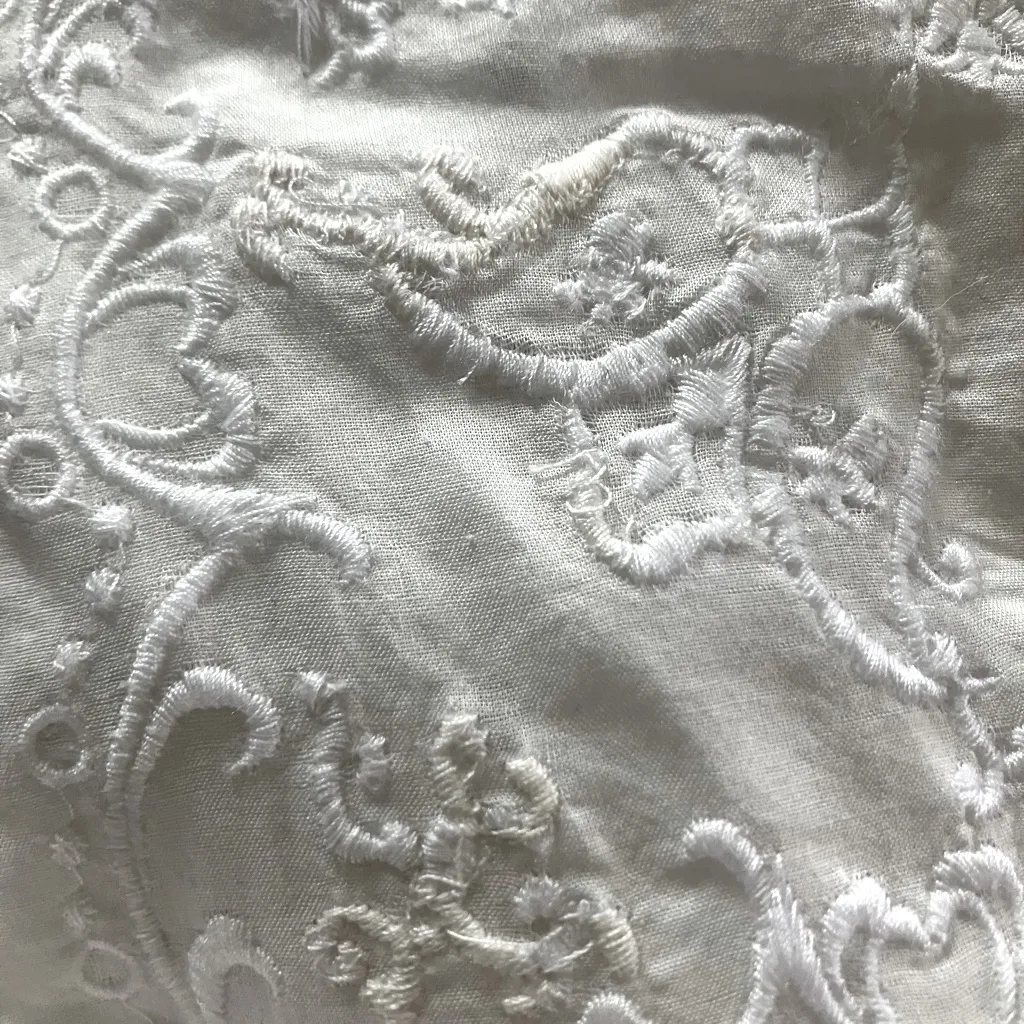 Madewell Womens White Embroidered Oversized Button-Up Shirt - Image 8