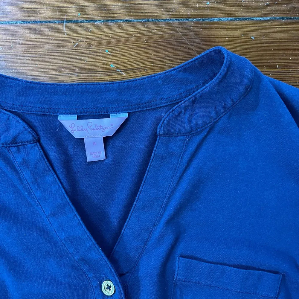 Lilly Pulitzer ✨ Beckett Blouson Jersey Dress in Navy ~ Size Small 💚🍄 - Image 8