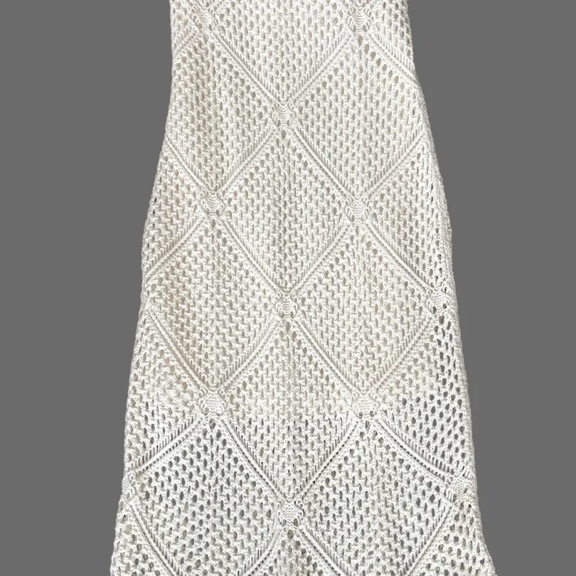 EUC Abercrombie & Fitch Crochet Fringed Dress Cream Size Small - Image 5