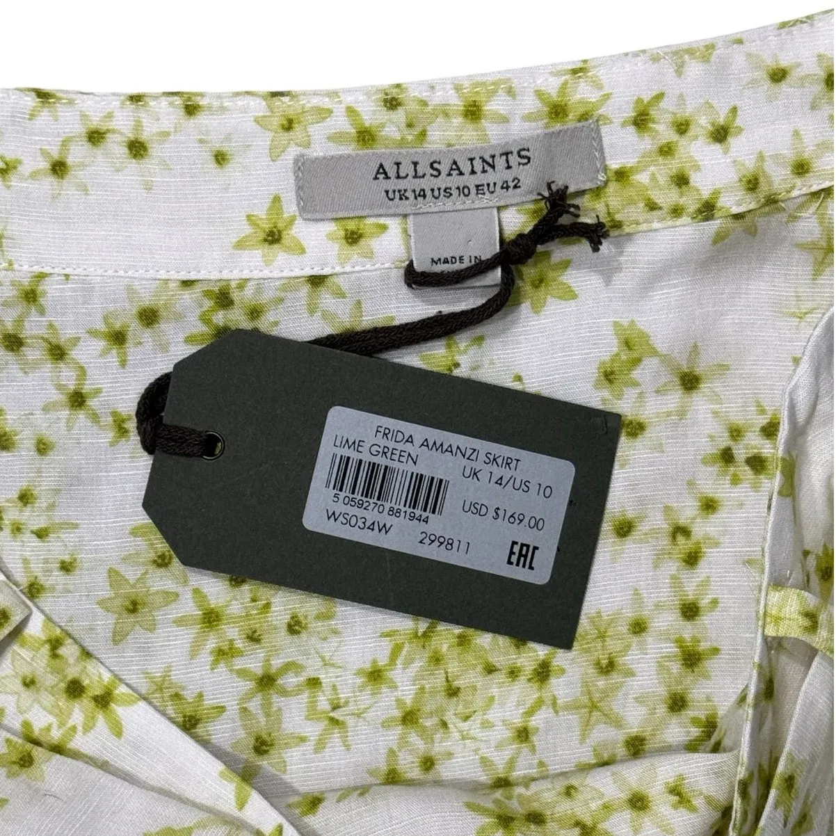 NWT! All Saints Frida Floral Bloomcore Amanzi Printed Skirt - Size 10 - Image 14