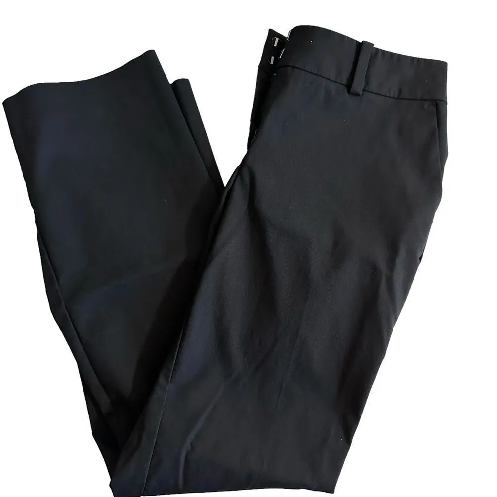 Ann Taylor Factory Black Curvy Petite Dress Pants Cotton Poly  - Size 4‎ - Image 3