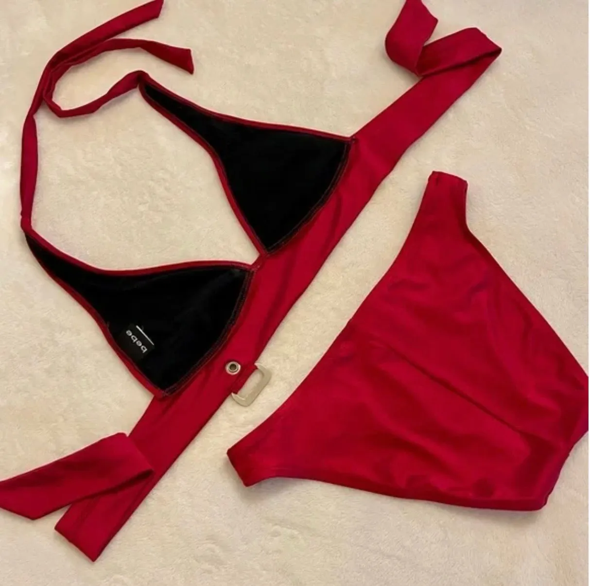 Bebe Two Piece Bikini Red - Image 2