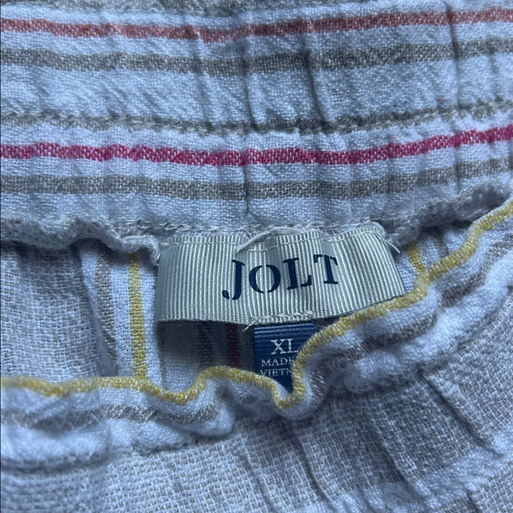 Jolt Multicolor Striped Linen Pants - Image 3