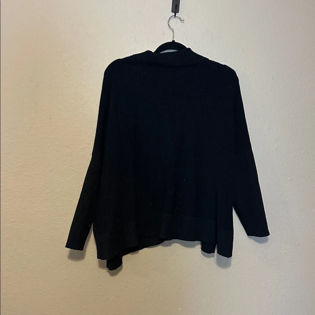 Tommy Bahama Bonita Shimmer Poncho Top Half Zip Mock‎ Neck Long Sleeve L/XL - Image 6