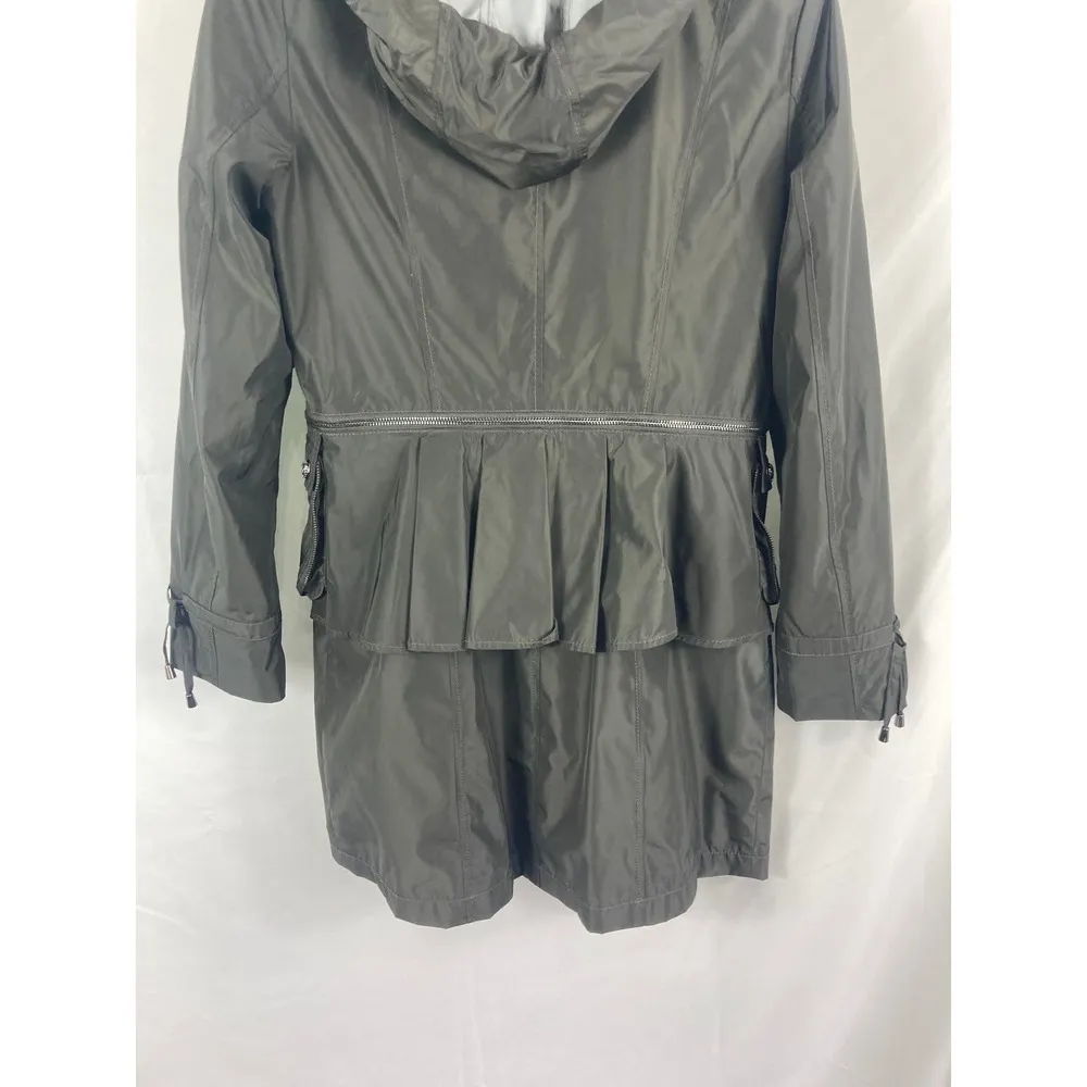 Laundry By Shelli Segal Zip Up Ruffle Back Windbreaker Jacket Size Medium - Image 8