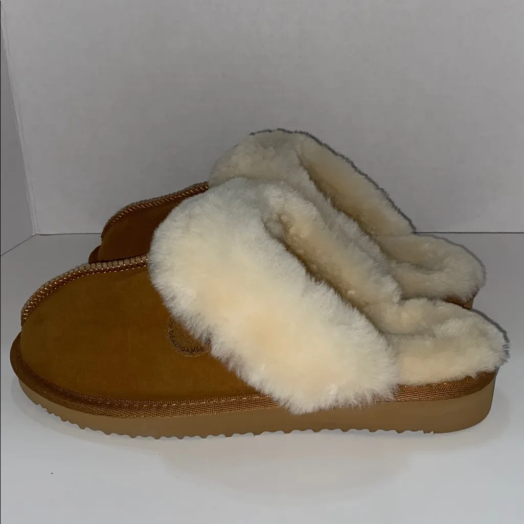 Dearfoams Fireside Shearling Slides size 8w - Image 4
