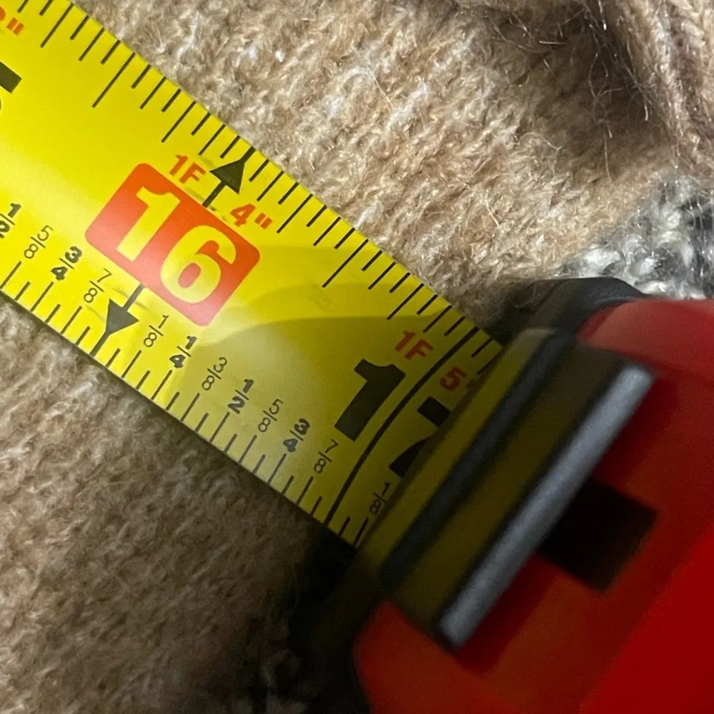 Dreamers by debut tan turtleneck long sleeve asymmetrical design sweater S - Image 6