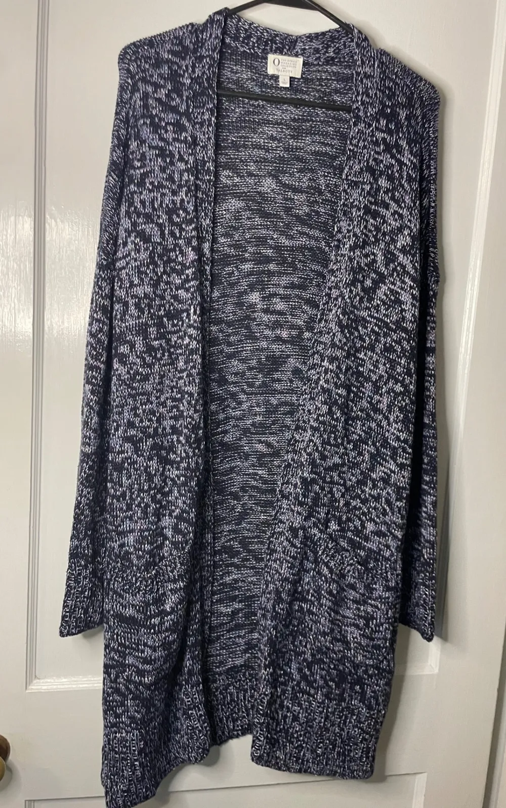 The Oprah Magazine Collection Talbots Duster Cardigan Sweater Large Blue - Image 1