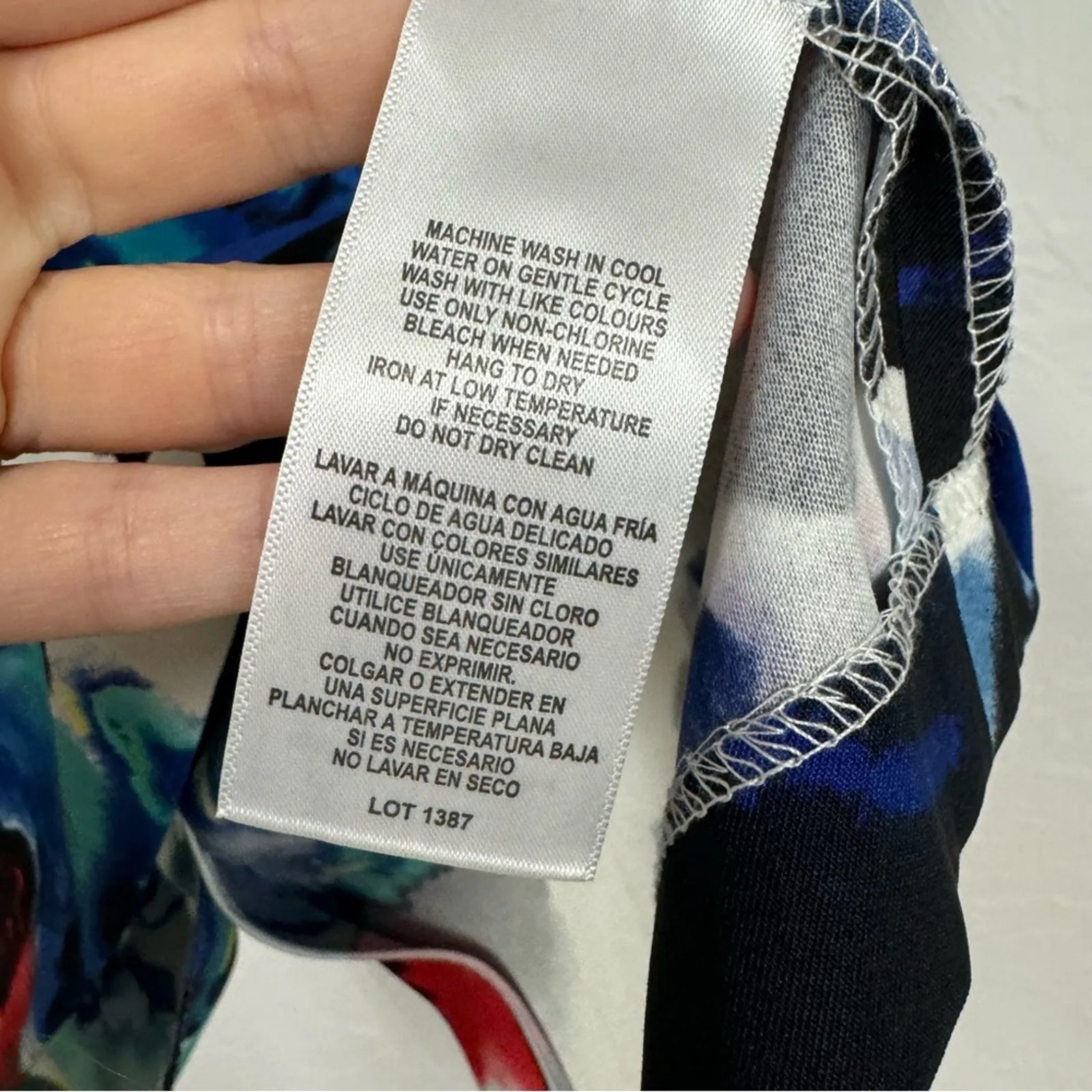 Mario Serrani Multi Color Watercolor Floral Sheath Dress Women 4 Mini Sleeveless - Image 6