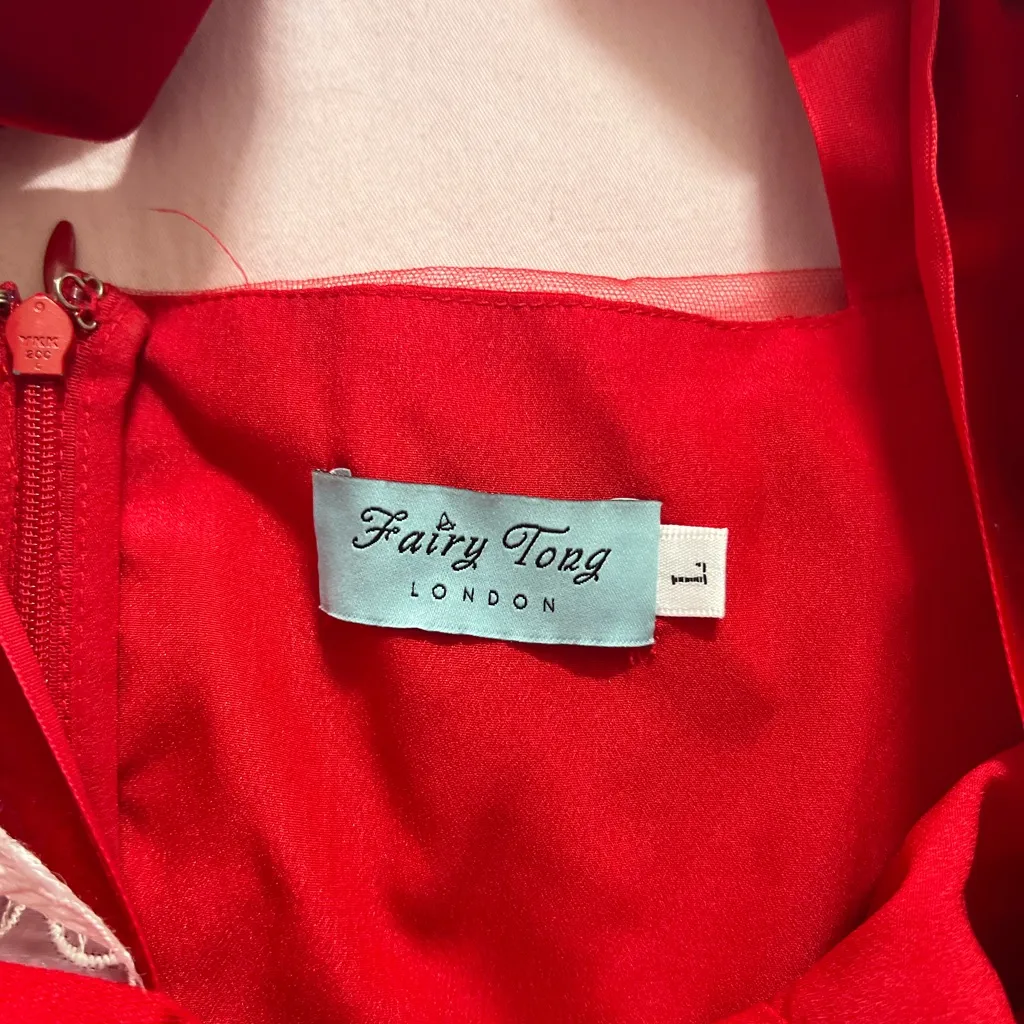 Fairy Tong London Strawberry Sweets Red Princess Dress Size L - Image 5