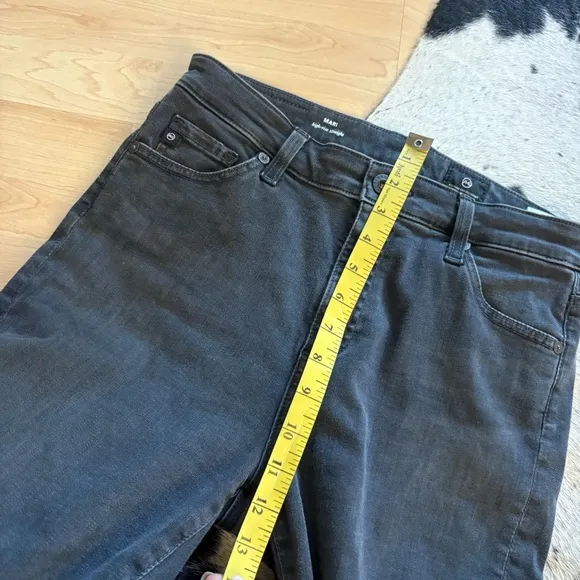 AG ADRIANO GOLDSCHMIED Black Wash‎ Mari High Rise Straight Leg Jeans Size 28 - Image 5