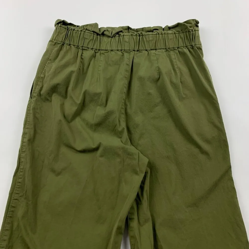 Madewell Olive Poplin Canvas High Rise Ankle Pant 4 - Image 7