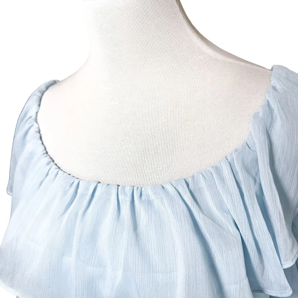 Lovers + Friends Zayn Off the Shoulder Long Sleeve Tiered Ruffle Top Revolve XL - Image 5