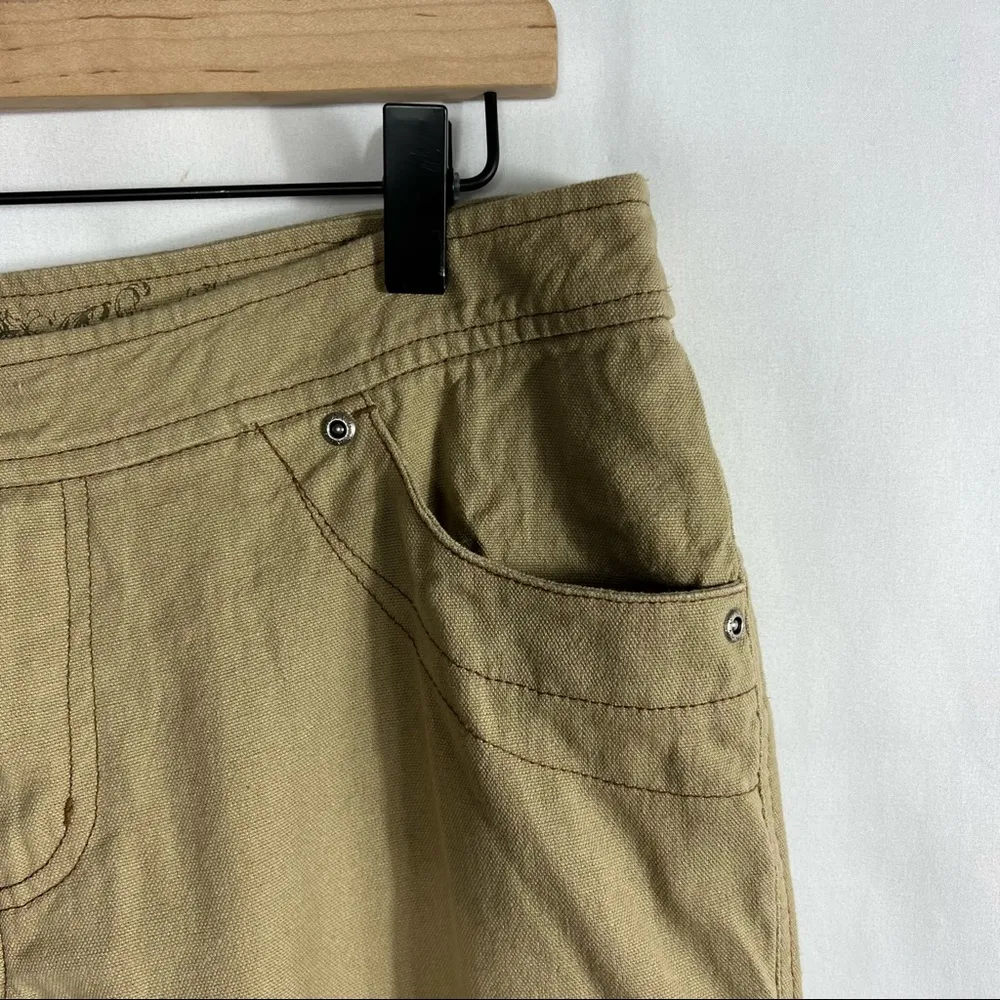 KAVU Brown Hemp Capri Pants in Size 6 - Image 4