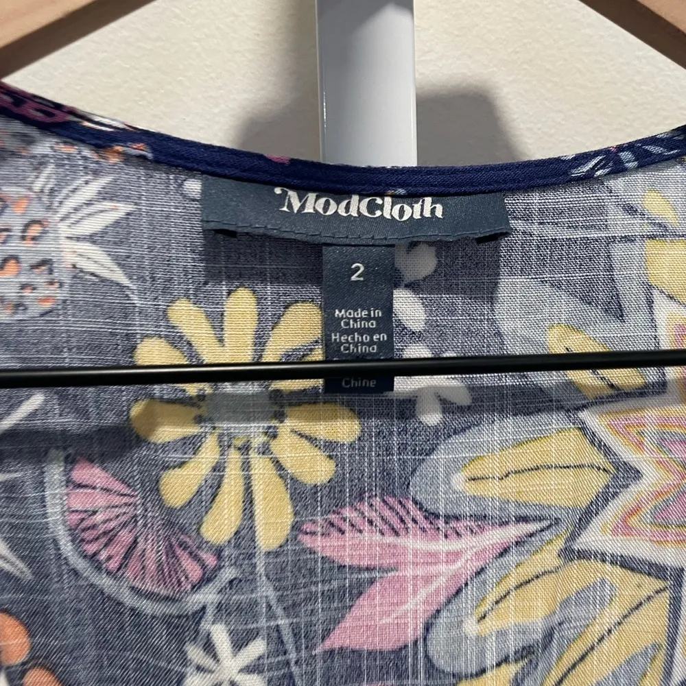 ModCloth Kaleidoscopic Dreamscape Midi‎ Wrap Dress Size 2 - Image 6