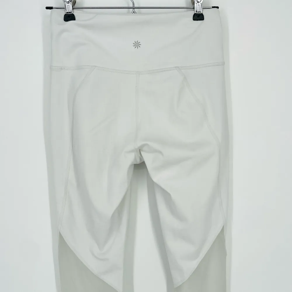 Athleta Fearless Mudra Capri Mesh Leggings Ivory Size S - Image 5