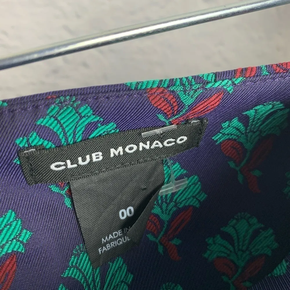 Club Monaco Printed Yoke Circle Mini Skirt 00 - Image 5
