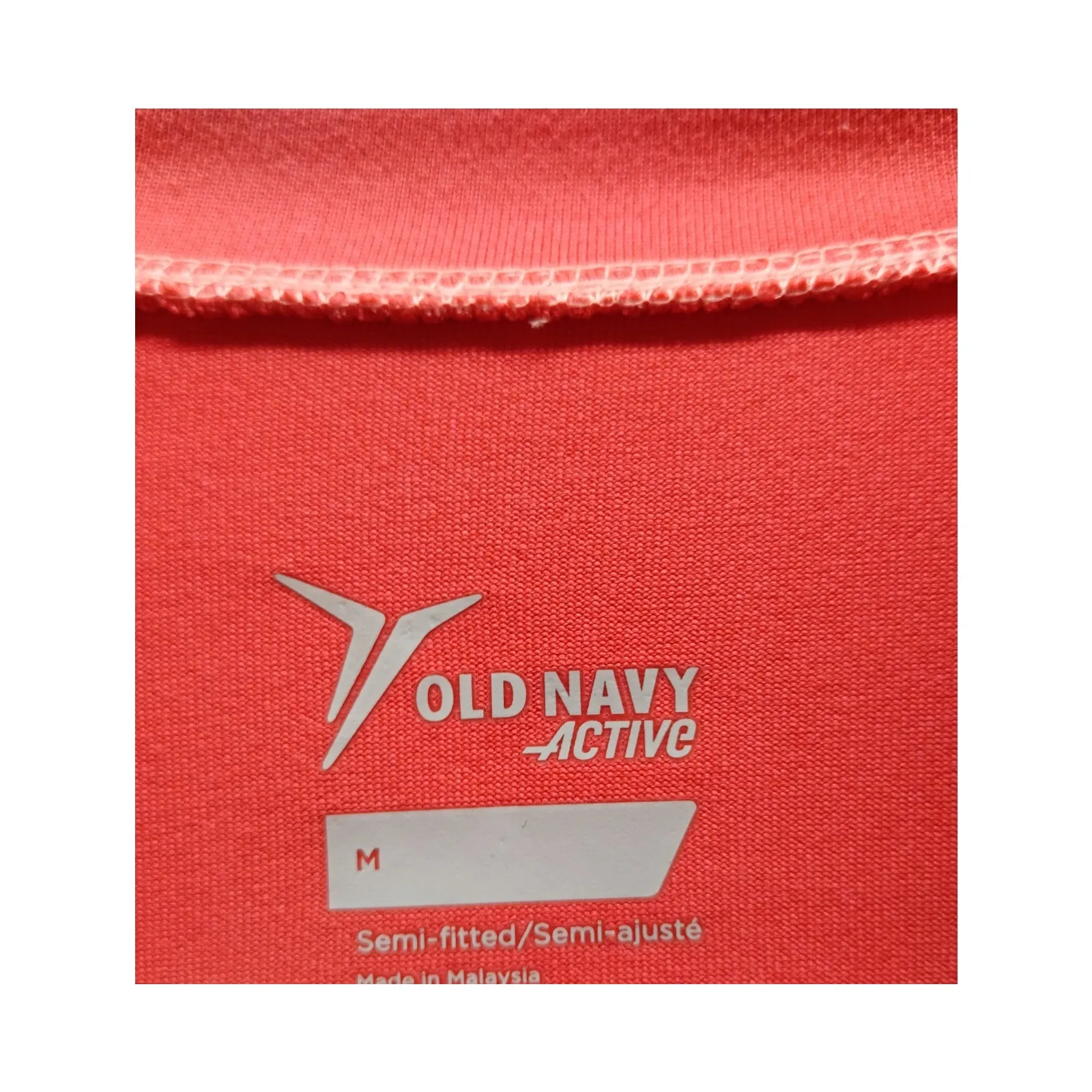 Old Navy Active Women's Size Medium Coral Pink Quarter Zip Pullover Athletic Top - Image 5