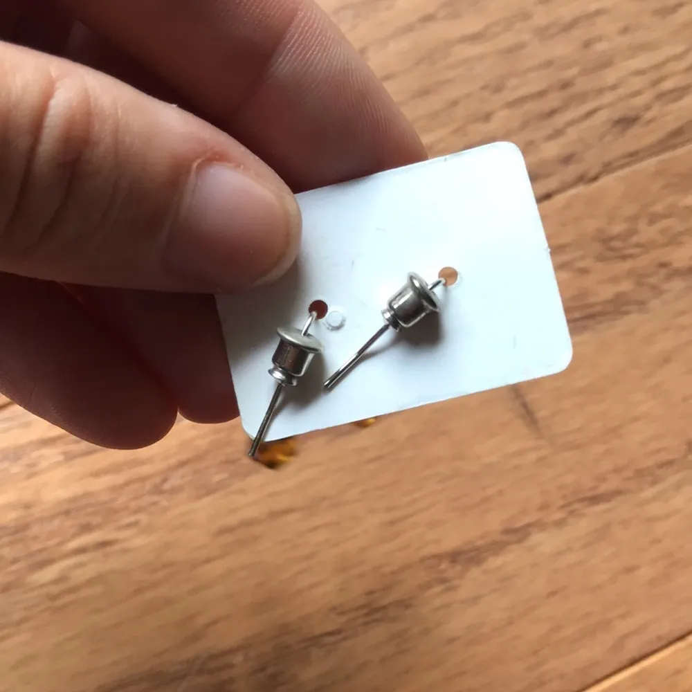 Neutral beads dangle earrings Brown - Image 2