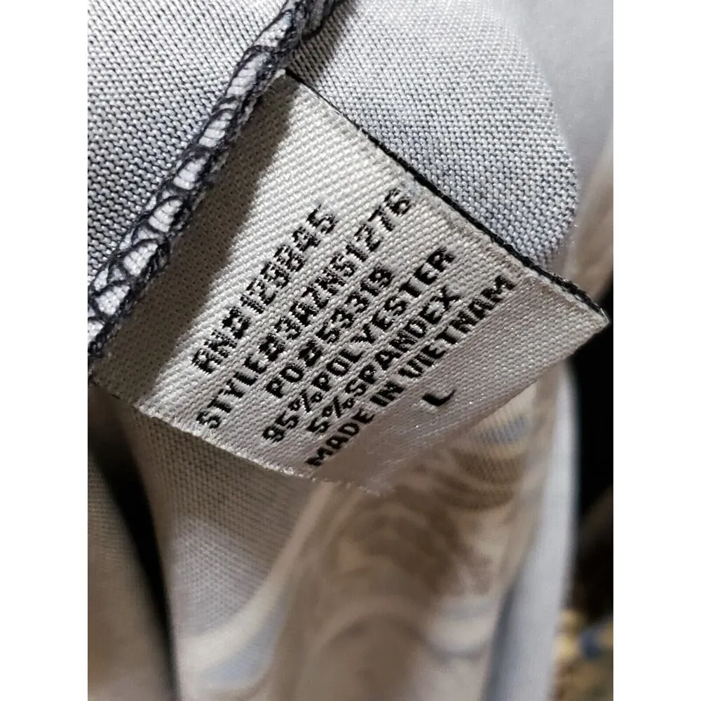 Bailey Blue Women's Multicolor Polyester V-Neck Short Sleeve Knee Length Dress L - Image 10