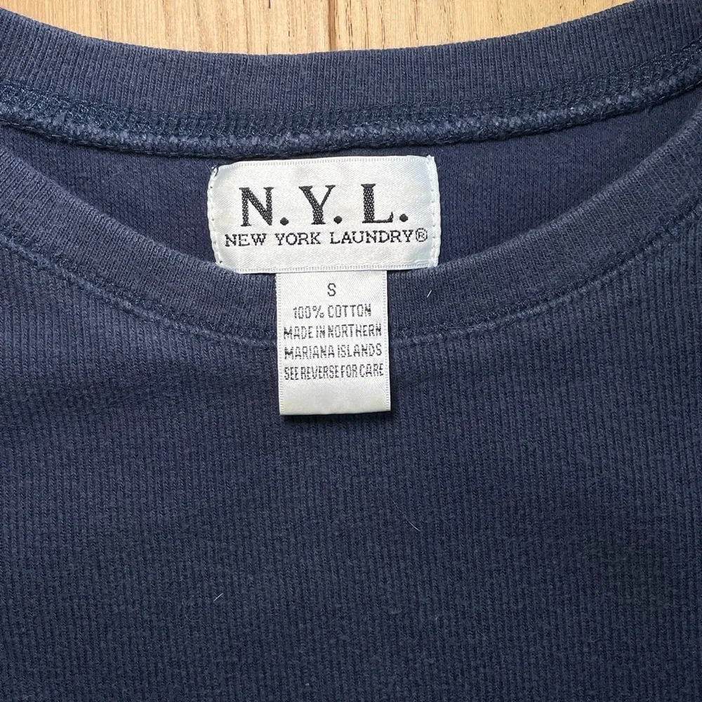 Navy Blue and White Cotton Sweatshirt - Image 5