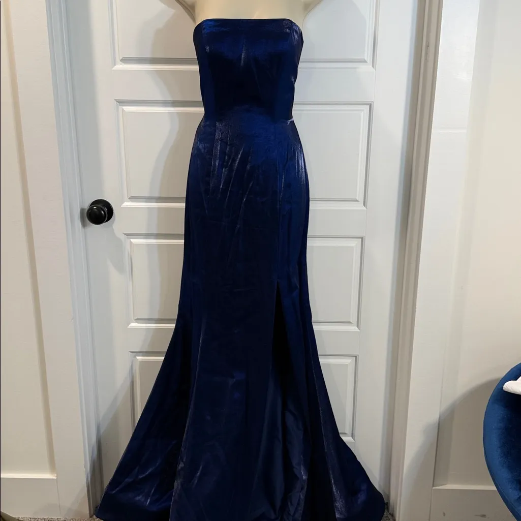 Sherri Hill Strapless Mermaid Lace Up Simple Prom Dress 52961 size 6 - Image 7